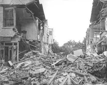WWI Air Raid Damage, Baytree Road, Brixton, 1916