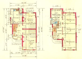 Plans of a Martins Villa, Danson Road, Bexleyheath, 1935