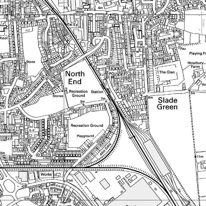 Map of Slade Green