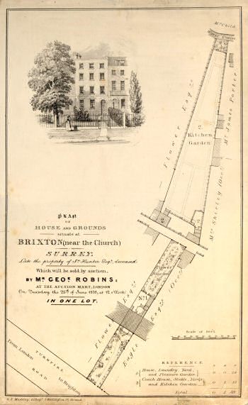 Turnpike Road Plan, Brixton, 1839 