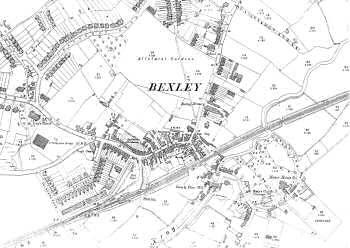 Map of Bexley Village, Bexley, 1897