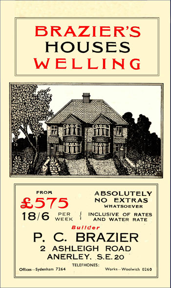 Brazier's Brochure for Anthony Road Estate, Welling, c. 1930 