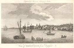 A view of Greenwich from the river, 18th Century - click 