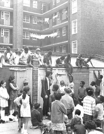 Storytelling at Cowley Estate, Brixton, 1972