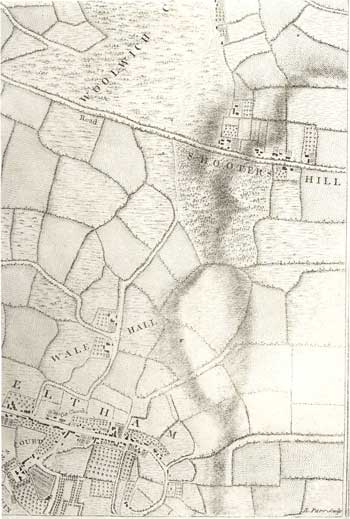 Map of Well Hall, Eltham, 1746