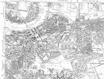 Map of Central Greenwich, 1938