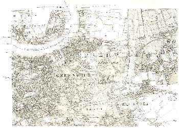 Map of Greenwich and Blackheath, 1869